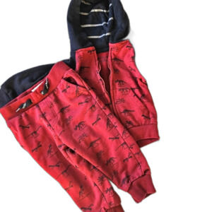 Free PlanetFree Planet Boys' Sherpa Skeleton Dinosaur Hoodie & pants 24 months